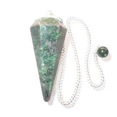 Ruby in Zoisite Dowsing Point Pendulum