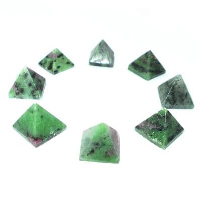 Ruby Zoisite Gemstone Crystal Pyramid 13mm