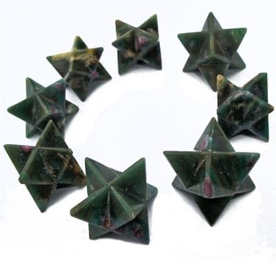 Ruby Zoisite Merkaba Star Crystal