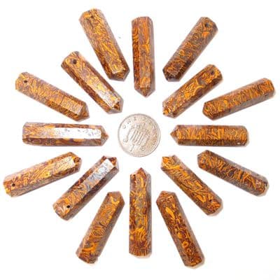 Snake Jasper Side Drilled Hexagonal Wand ST Point