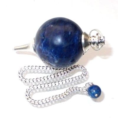 Sodalite Ball Pendulum Crystal Dowser