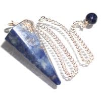Sodalite Dowsing Pendulum Crystal Point