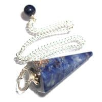 Sodalite Dowsing Pendulum Crystal Point