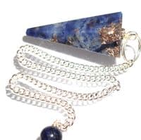 Sodalite Dowsing Pendulum Crystal Point