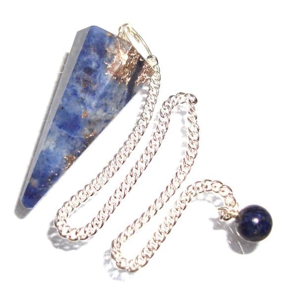 Sodalite Dowsing Pendulum Crystal Point