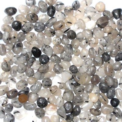 Tourmalinated Quartz Tumble Stone (Brazil)