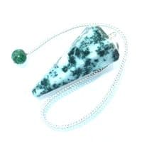 Tree Agate Crystal Pendulum Point