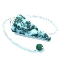 Tree Agate Crystal Pendulum Point