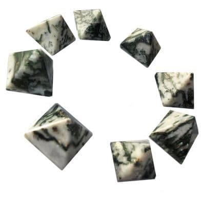 Tree Agate Crystal Pyramid
