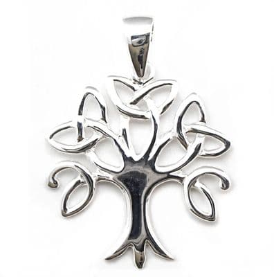 Triquetra Tree of Life Silver Pendant (P015)