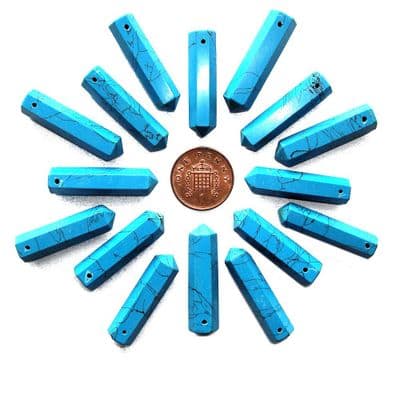 Turquenite Side Drilled Hexagonal Wand ST Point
