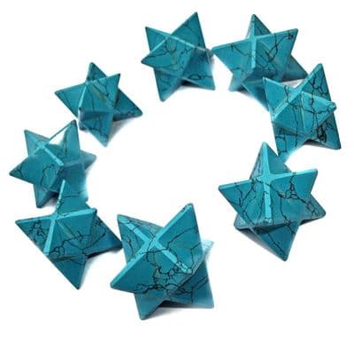 Turquoise Howlite Merkaba Star Crystal