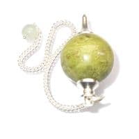 Vesuvianite Dowsing Pendulum Crystal Ball Sphere