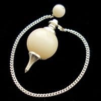 White Onyx Ball Pendulum Crystal Dowser