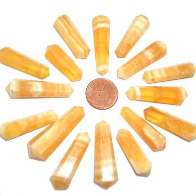 Yellow Calcite DT Gemstone Vogel Wand