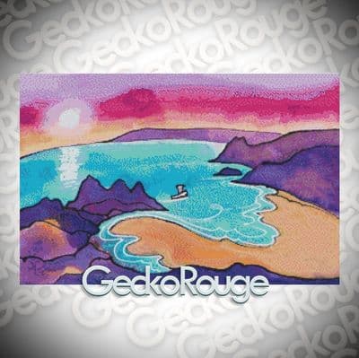 3 Cliff Bay, Gower by Dorian Spencer Davies Art Modern Cross Stitch Art Kit