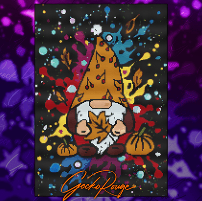 A Gonk for Autumn  by Sophie Kilpatrick Modern Cross Stitch Art Kit