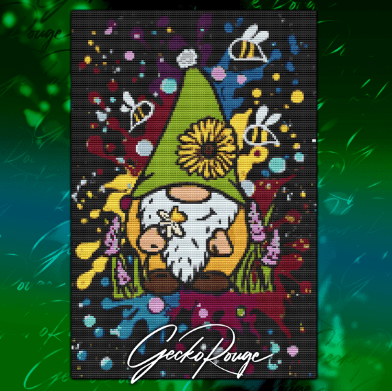 Spring Gonk Colour In A Gonk for Spring by Sophie Kilpatrick Modern Cross Stitch Art Kit