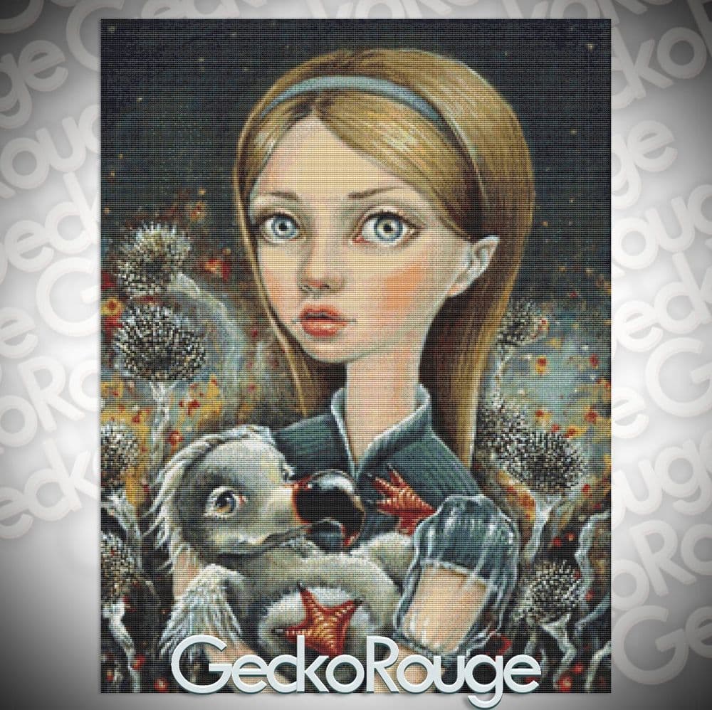 Alice and Dodo by Tanya Bond Modern Cross Stitch Art Kit