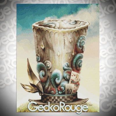 Alice Series 'Hat' by Omri Koresh Modern Cross Stitch Art Kit