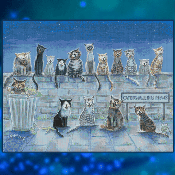 Almost Midnight by Lisa Davies - GeckoRouge Modern Cross Stitch Kit