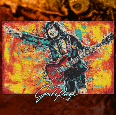 Angus Young by Sara Bowersock Modern Cross Stitch Art Kit