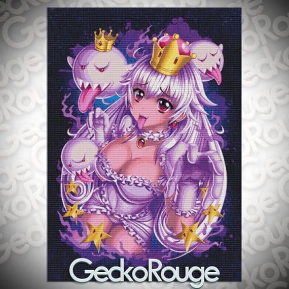 Anime Princess Boosette by Ben Krefta Modern Cross Stitch Art Kit