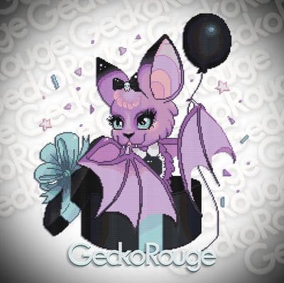 B is for Bat by Miss Cherry Martini Modern Cross Stitch Art Kit