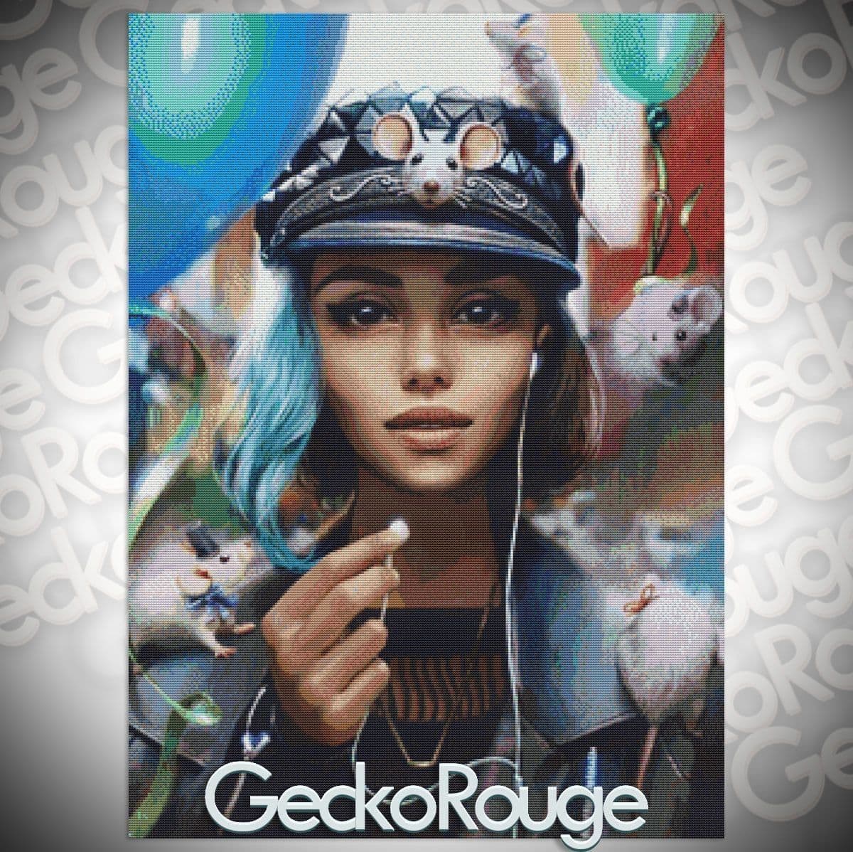 Balloons in the City by Omri Koresh Modern Cross Stitch Art Kit