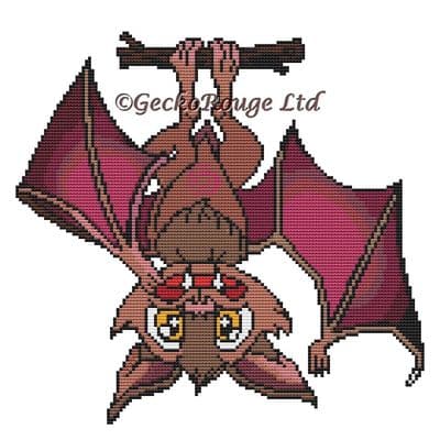 Bat, Vinnie by Swirlies World Modern Cross Stitch Art Kit