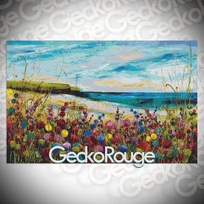 Beach Flowers by Rozanne Bell  Modern Cross Stitch Art Kit