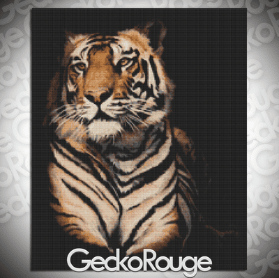 Beauty Is in The  Eye Of The Tiger by April Rafko Modern Cross Stitch Art Kit