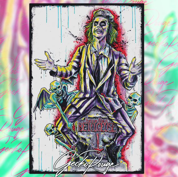 Beetlejuice Here Lies Betelgeuse by Sara Bowersock Modern Cross Stitch Art Kit