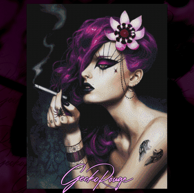 Black Widow by Jonas Joedicke Modern Cross Stitch Art Kit