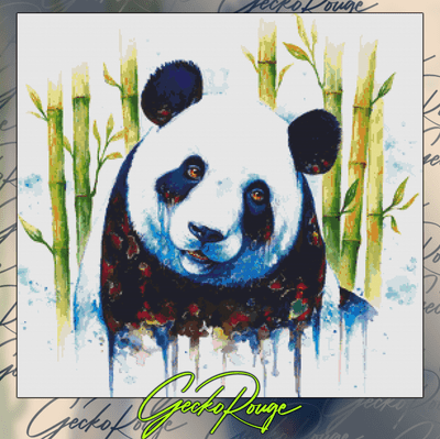 Blue Ashes by Jonas Joedicke Modern Cross Stitch Art Kit