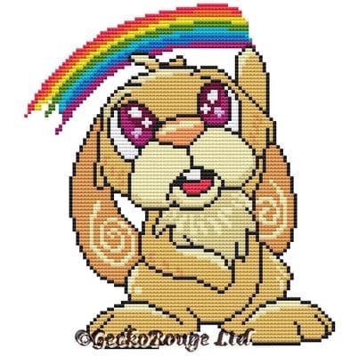 Bunny Rabbit, Wilf by Swirlies World Modern Cross Stitch Art Kit
