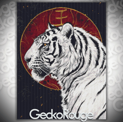 Byakkoo by Scandy Girl Modern Cross Stitch Art Kit