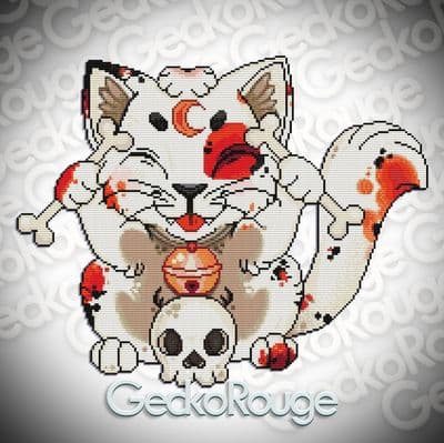 C is for Cat by Miss Cherry Martini Modern Cross Stitch Art Kit