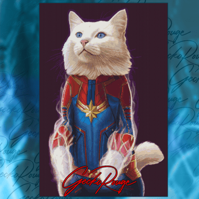 Capt Meowvel by J Parks Modern Cross Stitch Art Kit