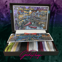 Cardigan Bridge Moon by Dorian Spencer Davies Art Modern Cross Stitch Art Kit