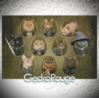 Cat of the Rings by J Parks Modern Cross Stitch Art Kit