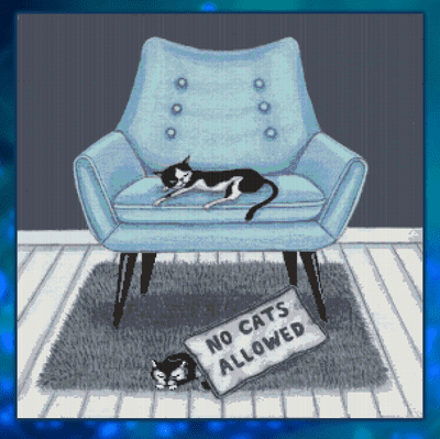 Cats Rule by Lisa Davies Cross Stitch Kit