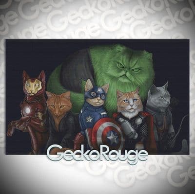 Catvengers by J Parks Modern Cross Stitch Art Kit
