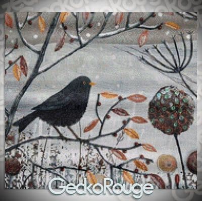 Caught in the Snow (Crop) by Jo Grundy Modern Cross Stitch Art Kit