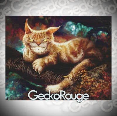 Cheshire Cat by Omri Koresh Modern Cross Stitch Art Kit