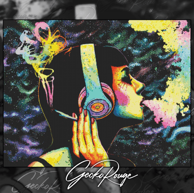 Clouds  by Carissa Rose Art Modern Cross Stitch Kit