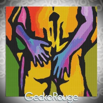 Connected  by Thomas Fedro Modern Cross Stitch Art kit