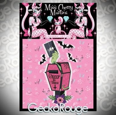 Creep in Touch  by Miss Cherry Martini Modern Cross Stitch Art Kit