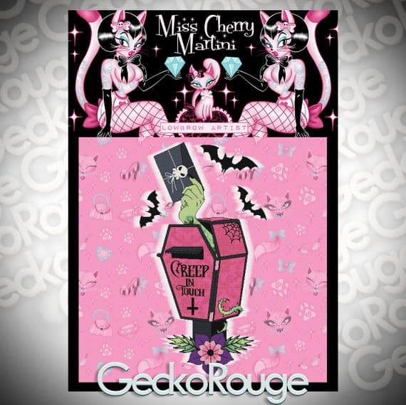 Creep in Touch  by Miss Cherry Martini Modern Cross Stitch Art Kit