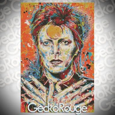 David Bowie by Sara Bowersock Modern Cross Stitch Art Kit